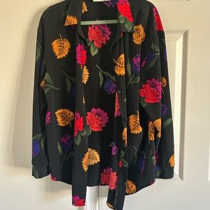 Vibrant Floral Women's Blouse